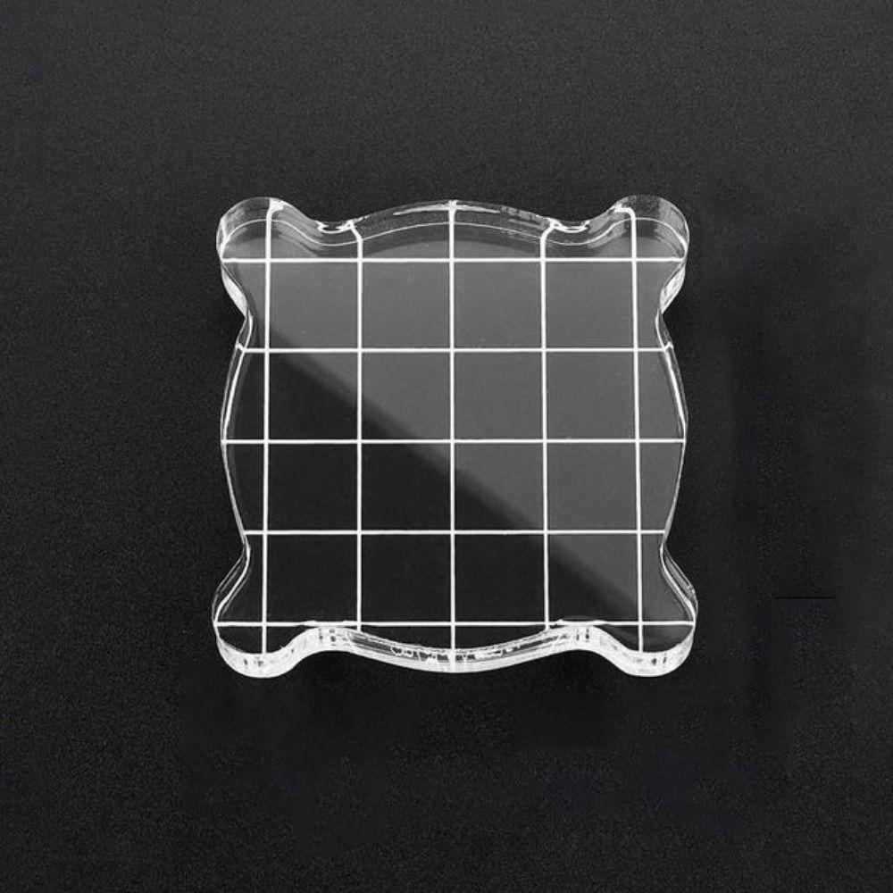 

Handmade for DIY Scrapbooking Acrylic Wax Stamp Pad Stamping Tool Seal Stamp Block Stamp Block 5x5cm-C