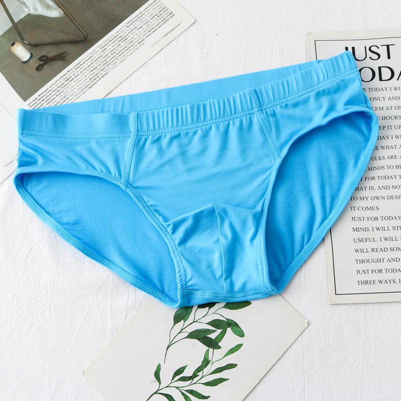 

Мужское однотонное треугольное нижнее белье Сексуальное и удобное Спортивное С низкой посадкой Молодежное Простое нижнее белье M синий