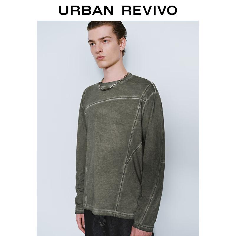 UR 2025 Men's Deconstructed Crew Neck Long Sleeve T-Shirt