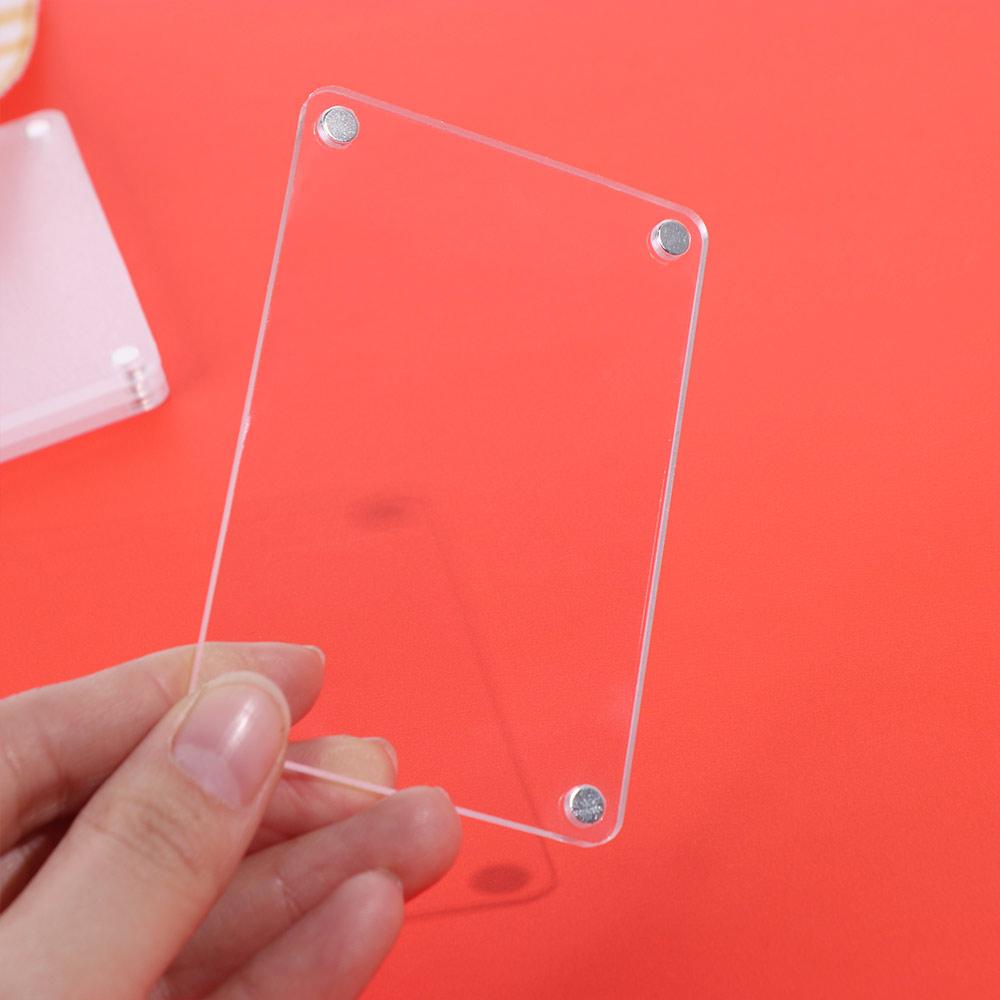 5pcs Transparent Fridge Magnetic Photo Frame Acrylic Refrigerator Magnet Picture Frame  Home Decor