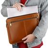 Genuine Crazy Horse Leather Laptop Sleeve Case 14 Inch MacBook Pro Business Briefcase Neutral Style