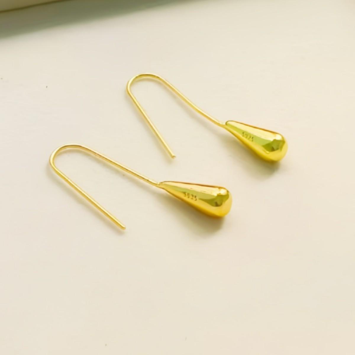 

Women s Water Drop Earrings with Unique Design - Simple and Versatile Fashion Accessories золотой