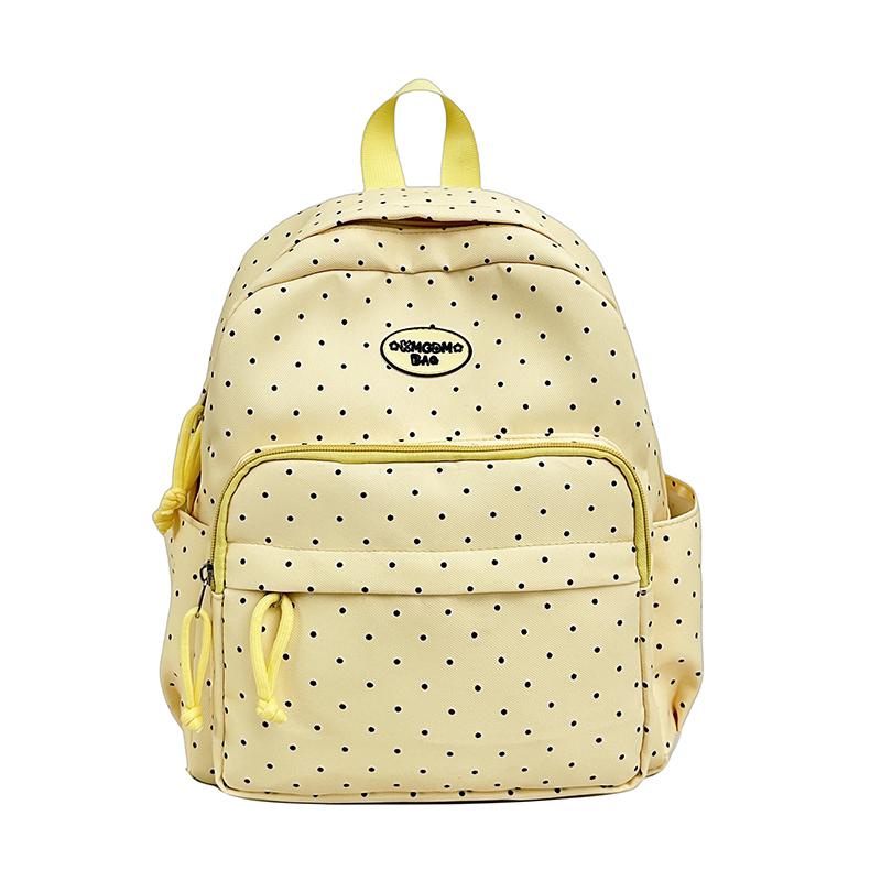 Polo Dot Print Backpack Children s Schoolbag Lightweight Small Backpack жёлтый