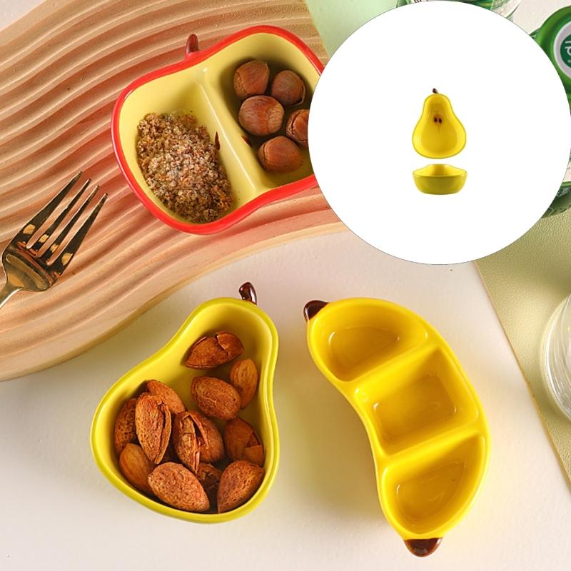 Practical Ceramic Fruit Shape Appetizer Plate Heat Resistant Ceramic Texture Suitable for Home Kitchens and Party Use