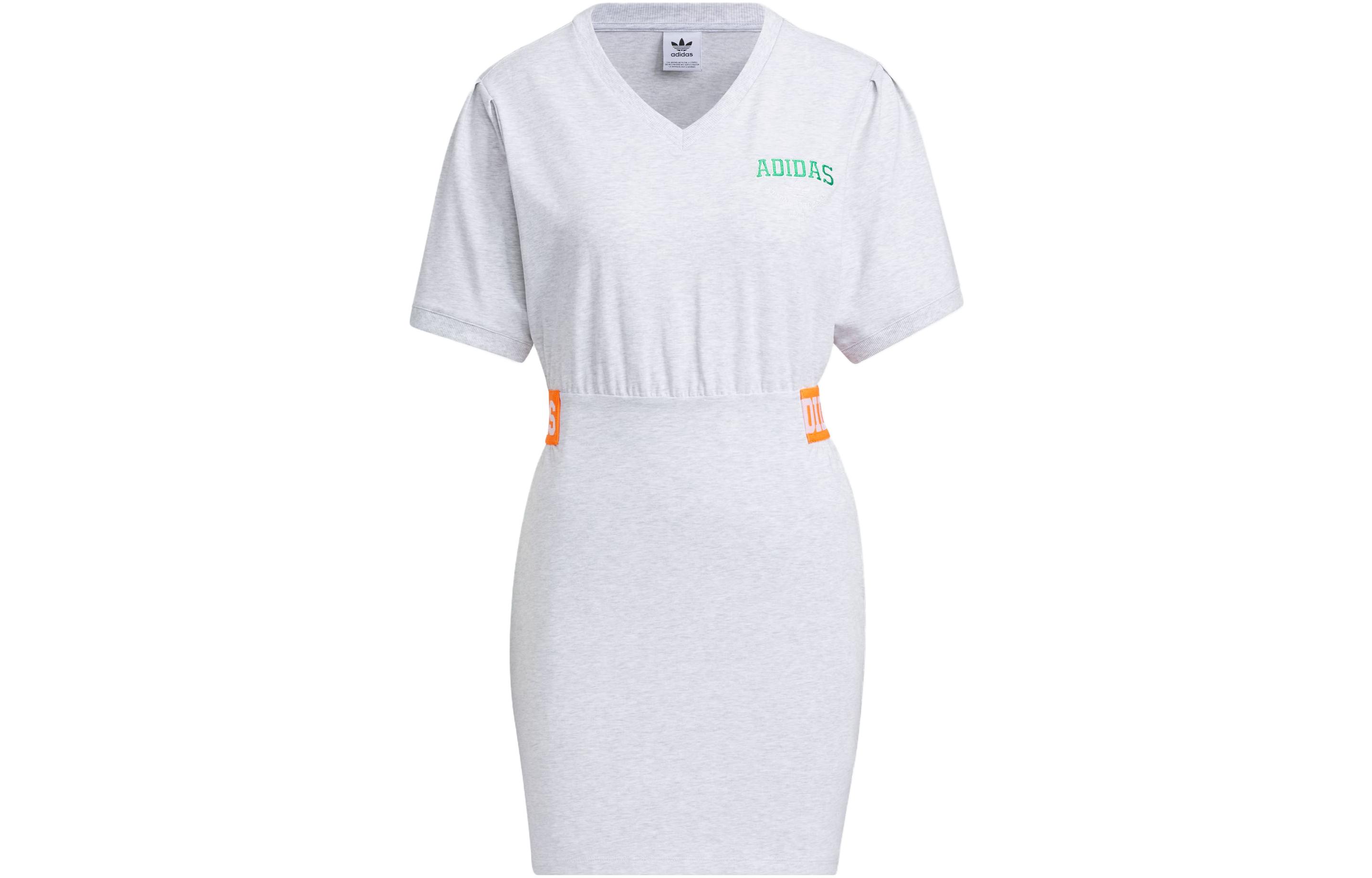 Adidas Originals Short Sleeved Dress Women s Light Heather Gray IU4771 S