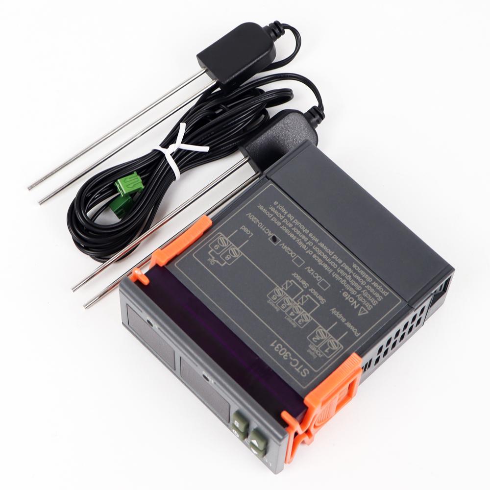 Soil Humidity Monitor Meter Hygrometer AC110V-220V Soil Humidity Controller Digital Display Soil Thermoregulator For Greenhouse