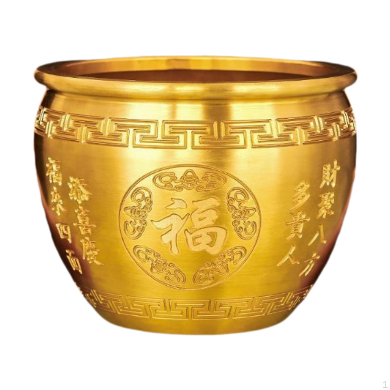 

Тазик из латуни, статуэтка «Удача», медная статуэтка, чаша для удачи и богатства, декор в стиле фен-шуй для 2.95inchx1.97inch