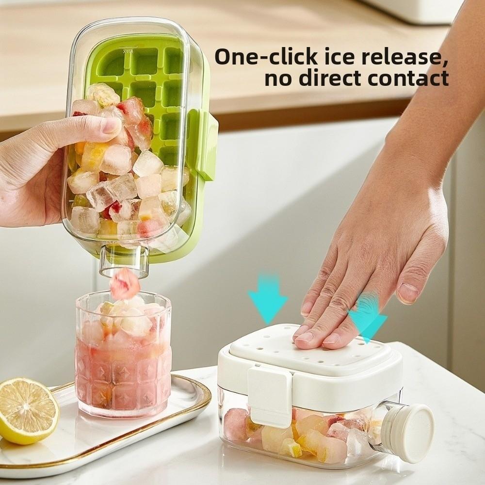 No Touch Design Ice Cube Mold Press Type Ice Make Bottle Cooling Cup Water Bottle  Whiskey Drinks
