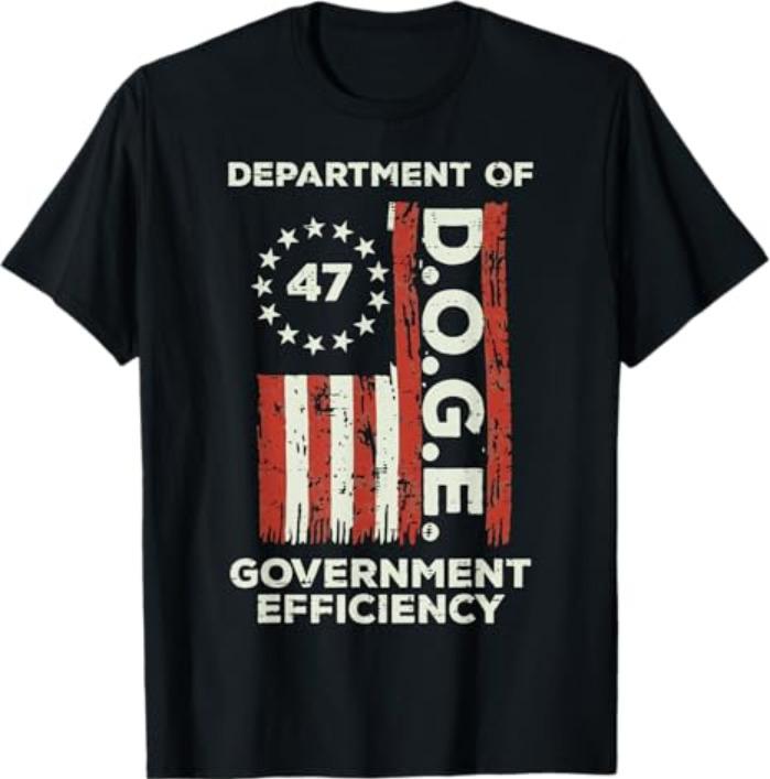 Department Of Govt Efficiency US Flag 47 Doge Men Women Kids T-Shirt Unisex T-Shirt