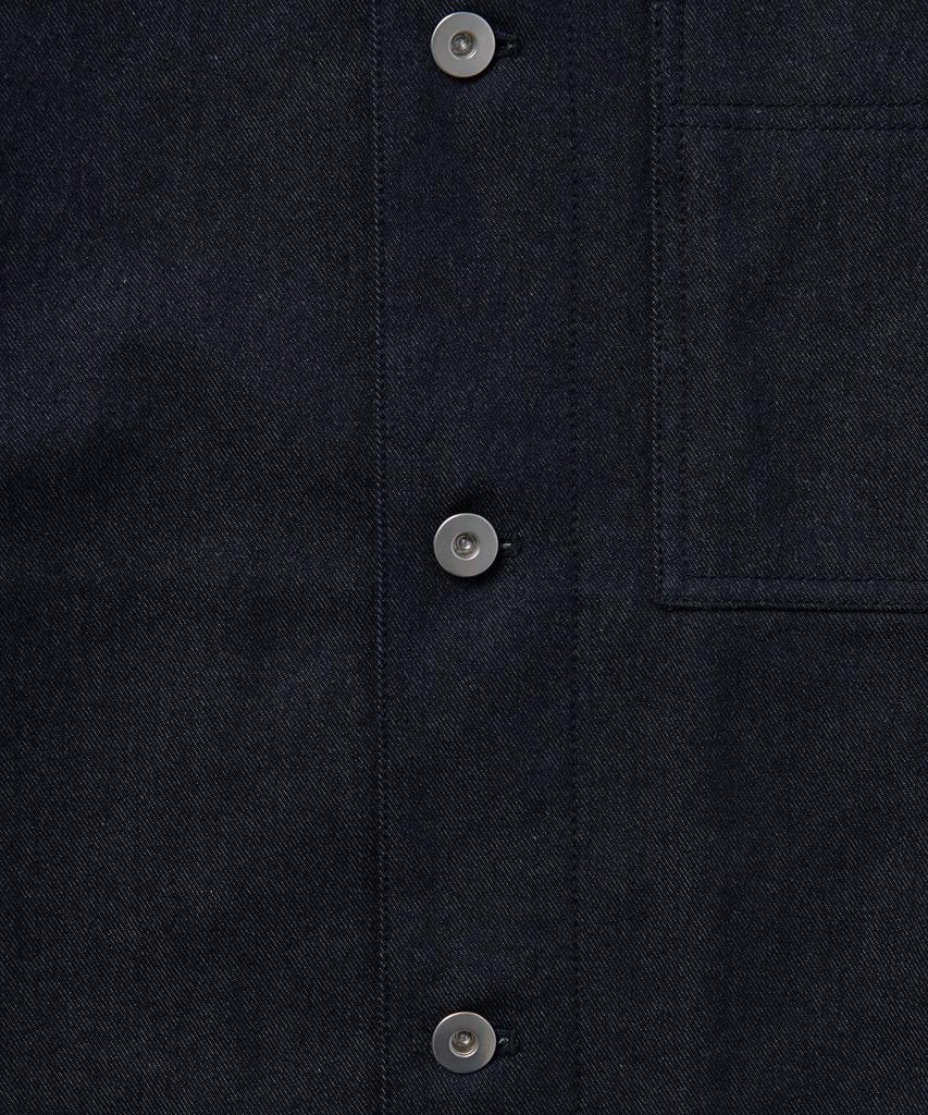Musinsa Standard Denim-Like Relaxed Minimal Jacket [Deep Indigo]