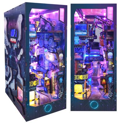 QmXCyzl DIY Dollhouse Toy Store Miniature Furniture Room Decor Craft Kit Includes Dust Cover and Touch LED Adult Birthday Gift for Beginners Switch,
