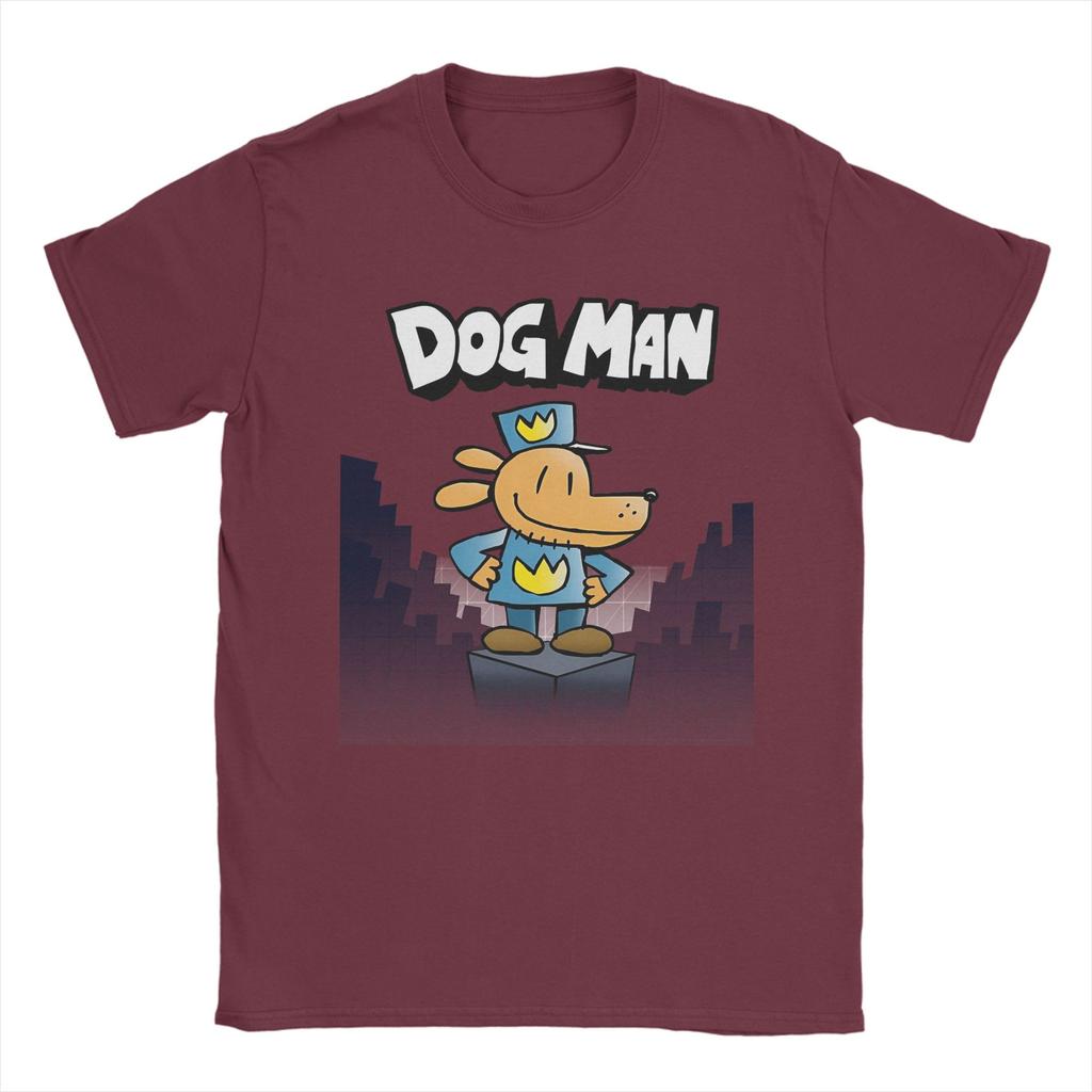 Men Kid Funny Animation Adventure Movie T Shirts Dog Man Pure Cotton Tops Novelty Short Sleeve Crewneck Tee Shirt Unique TShirt