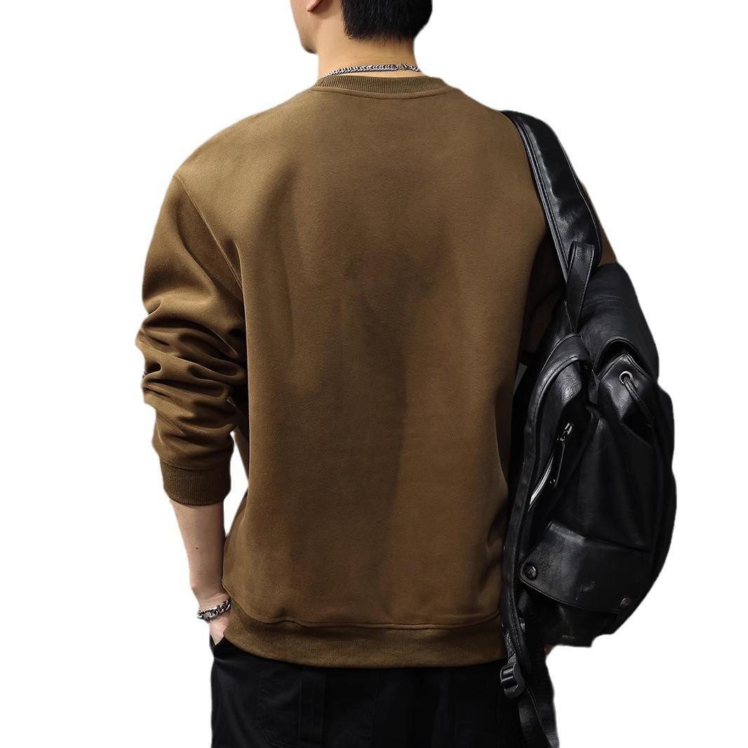 Осенний дизайн Sense Splicing свитер мужской американский свободный повседневный грубый — фото 6