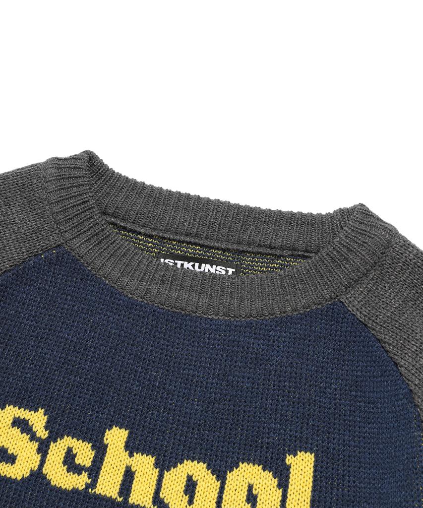 ISTKUNST Does Not Teach Knit_Navy(Ik2Efmk604A)
