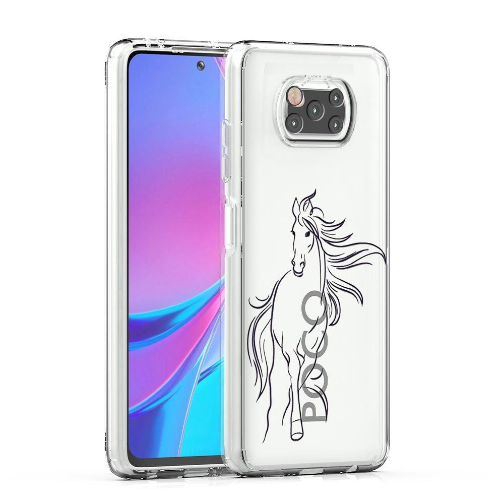Phone Case For Xiaomi Poco X6 X5 NFC X3 F6 F5 Pro F4 F3 M3 14 13T 12T 12 13 Lite 11 Mi 5G Clear Cover Animal Art Horse