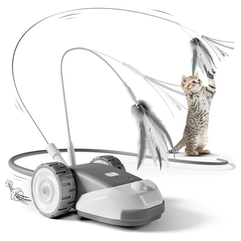 

Self Play Cat 3-In-1 Interactive 2-Speed Automatic Moving Mouse For Bored Indoor Adult Cats Kittens сірий колір