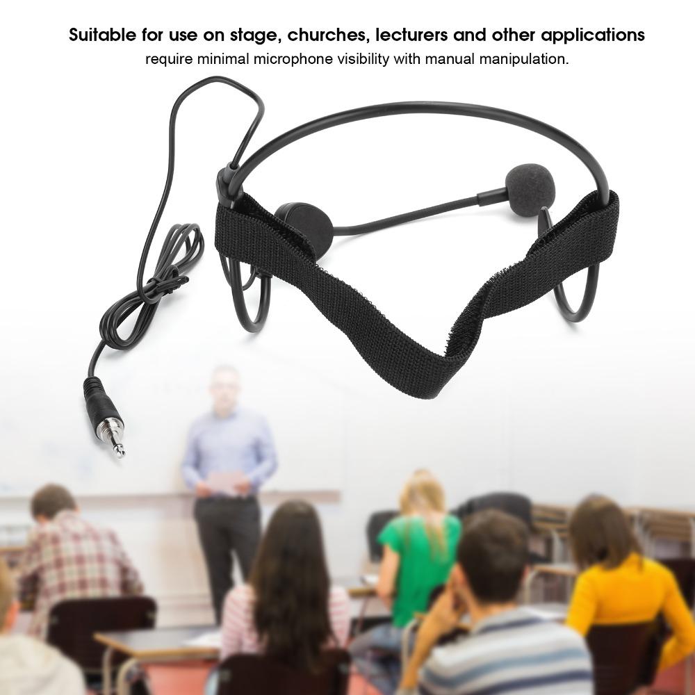 3.5MM Plug Mini Headband Microphone Omnidirectional Pickup Condenser Headset Mic  Performance