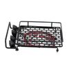 Large Size Roof Rack Luggage Carrier With LED Light Round for SCX10 1 10 RC Car (4 White)