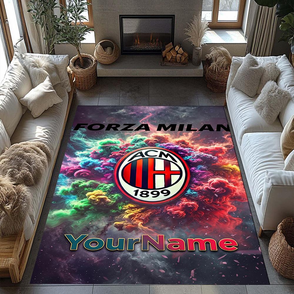 Ac Milan Personalized Name Floor Mat Perfect for Outdoor Decorate room Entryway Living Rooms Antislip Carpet Anime Office Decor