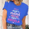 Mom Grandma Matching Tshirt Pink White Print Short Sleeve Top Best Mom Super Grandma Casual Daily Wear Top Unisex