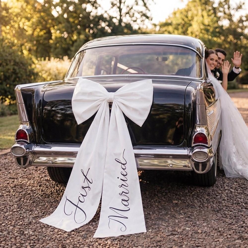 Large Size Car Ribbon Bow Lovely Style Just Married Car Decor Romantic Wedding Car Bow Wedding Day