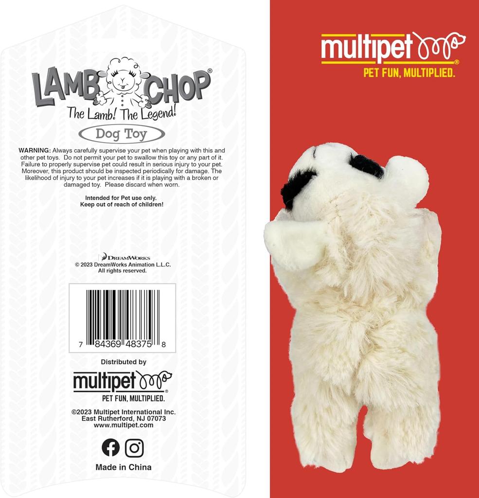 Dog Plush Toy - Squeaky Toy for All Dogs - Extra Soft Plush - Stuffed Animal Dog Toy for Cuddling & Playing - Cute Pet Toy (6", Cream)