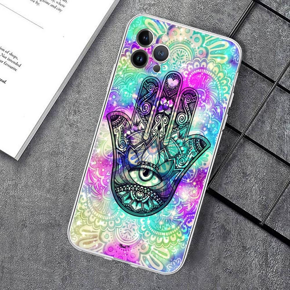 Hamsa Hand Of Fatima Phone Case For iPhone 15 14 11 12 13 Mini Pro XS Max Cover 6 7 8 Plus X XR SE 2020 Funda Shell