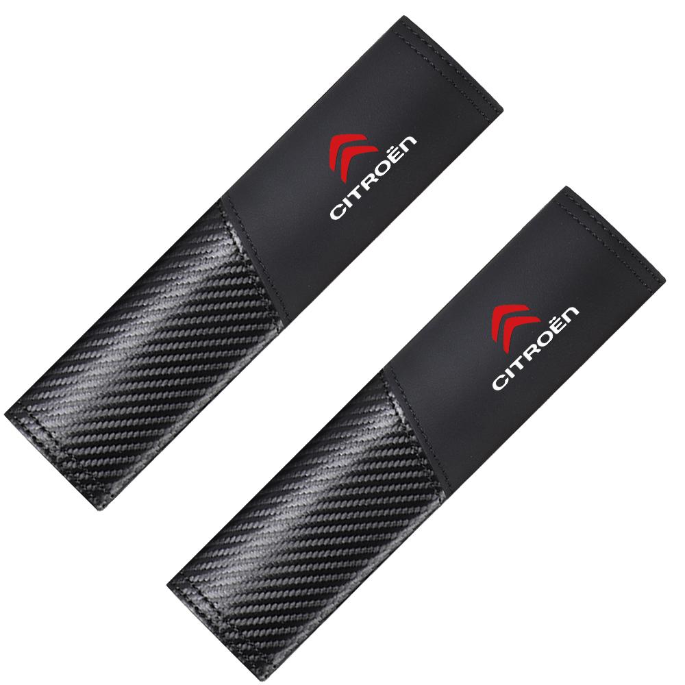 PEZN4 1pc/2pcs PU Leather Car Seat Belt Cover Shoulder Pad For Citroen C1 C2 C3 Vts C4 Saxo C5 C6 C8 Xsara C3-XR Picasso Accessories