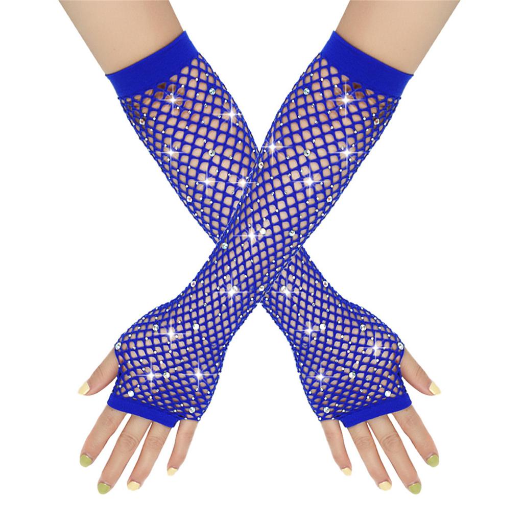 Fishnet Gloves Nightclub Dancing Gloves Party Accessory Half Finger Fishnet Gloves Hollow Wrist Gloves