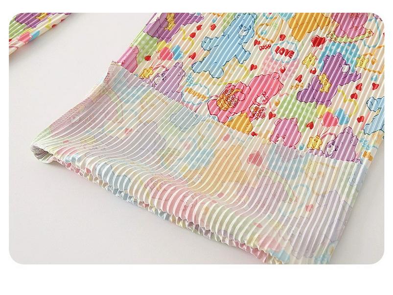 Pleated High-Waist Cartoon Print Summer Pants - Women's Loose Fit, Colorful Casual Style