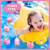 50 Pcs Pink Rubber Pig Bath Toys Bulk, Mini Squeaky Piggy Floats for Baby Shower Halloween Christmas Party Birthday Gift