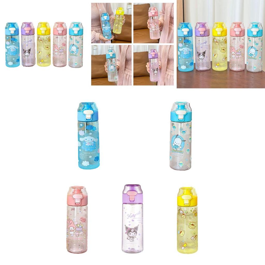Cute Cartoon Design Tritan Plastic Water Bottle For Kids 550ml Capacity High-temperature Resistant