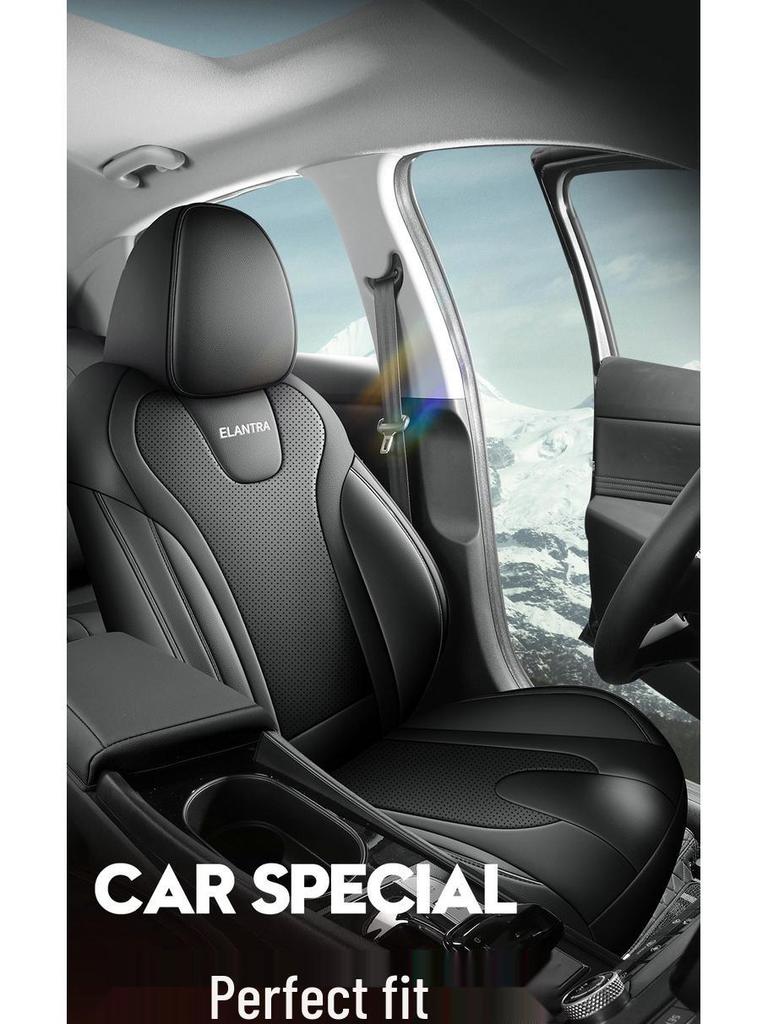 Universal Leather Car Seat Cushion for Beijing Elantra - Fits Five-Seater, All-Season Use
