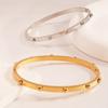 Titanium steel bracelet gold high version temperament zircon bracelet women's light luxury fashion elegance does not fade simple bracelet
