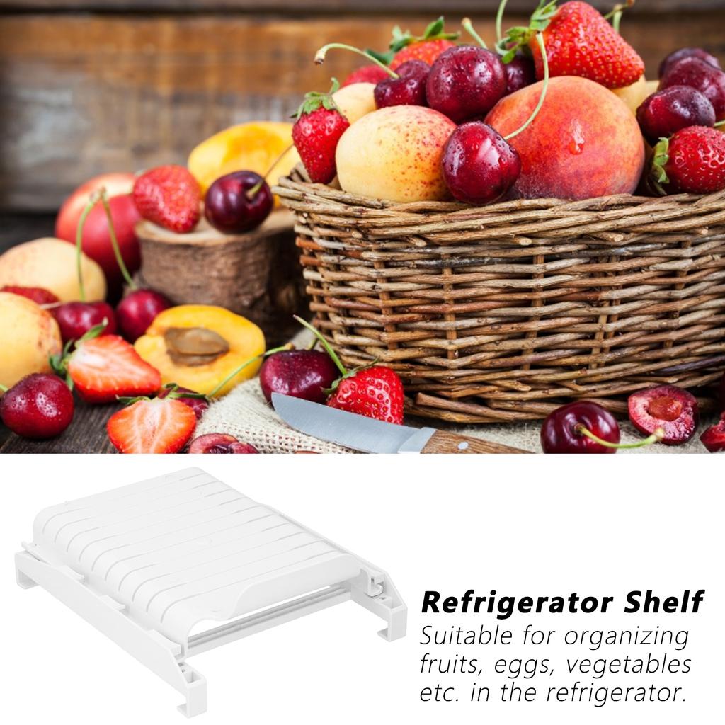 Refrigerator Storage Rack PullOut Drawer Shelf Container Fridge Food   Kitchen Supplies(White )