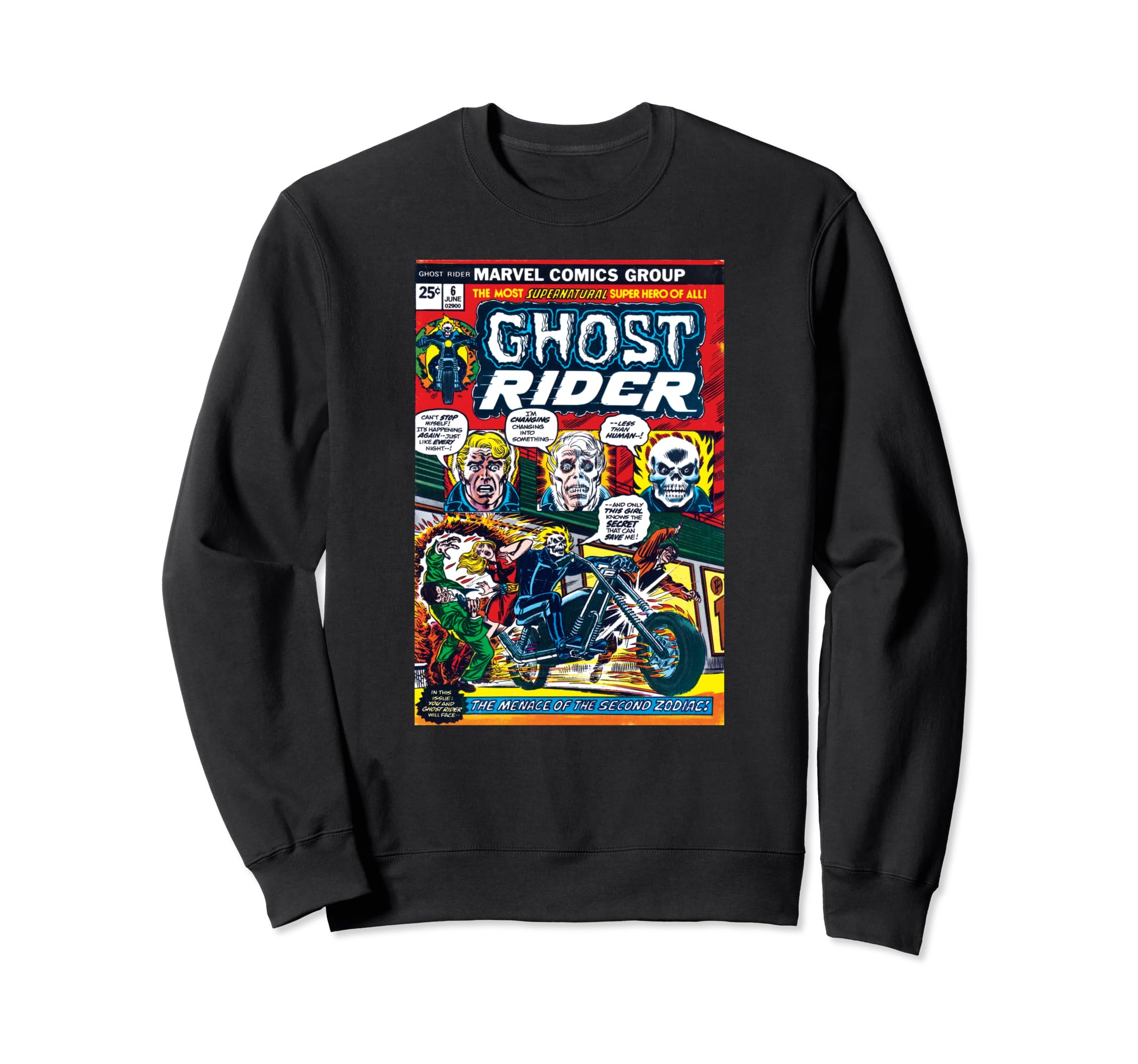 

Marvel Ghost Rider #6 Vintage Comic Book Cover Halloween Sweatshirt