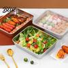 Dishwasher Safe Food Box with Stainless Casserole Steel Dispenser Rectangular Pan Multipurpose Arc-shaped Handle Portable Picnic Large Capacity