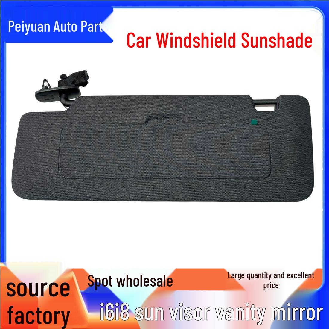 Black Sun Visor Vanity Mirror for Ideal i6/i8 (Driver & Passenger) Black Driver Side