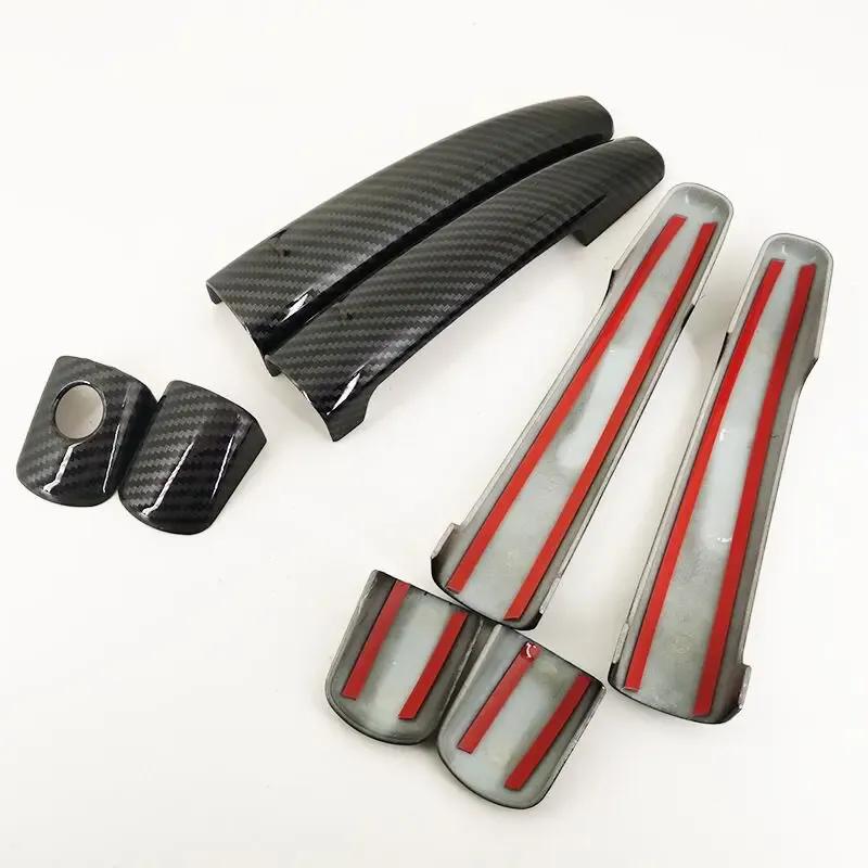 For Citroen Jumpy Dispatch 2007-2015 Chrome Carbon Fiber Car Door Handles Cover Trim Styling Stickers Auto Accessories