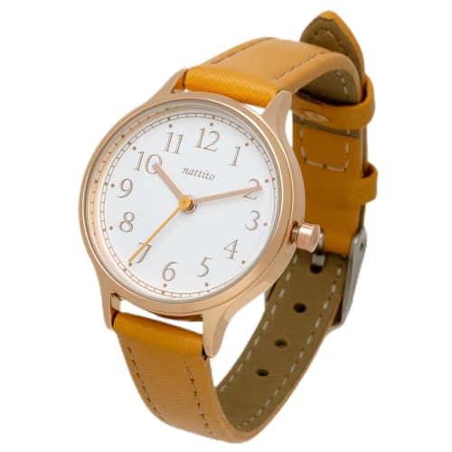 Fieldwork Women's Analog Watch with White Leather Strap, Rita JN028-5, Brown