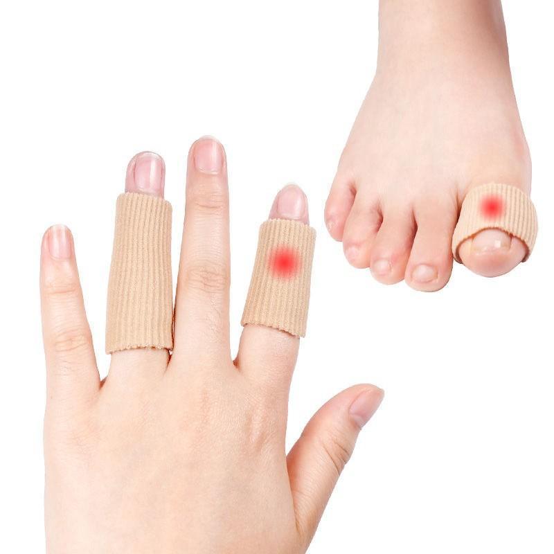 Silicone Tube Toe Gel Protector Cover Finger&Toe'S Fabric Gel Bandage Insoles Corns Blisters Pain Relief Soft Pads