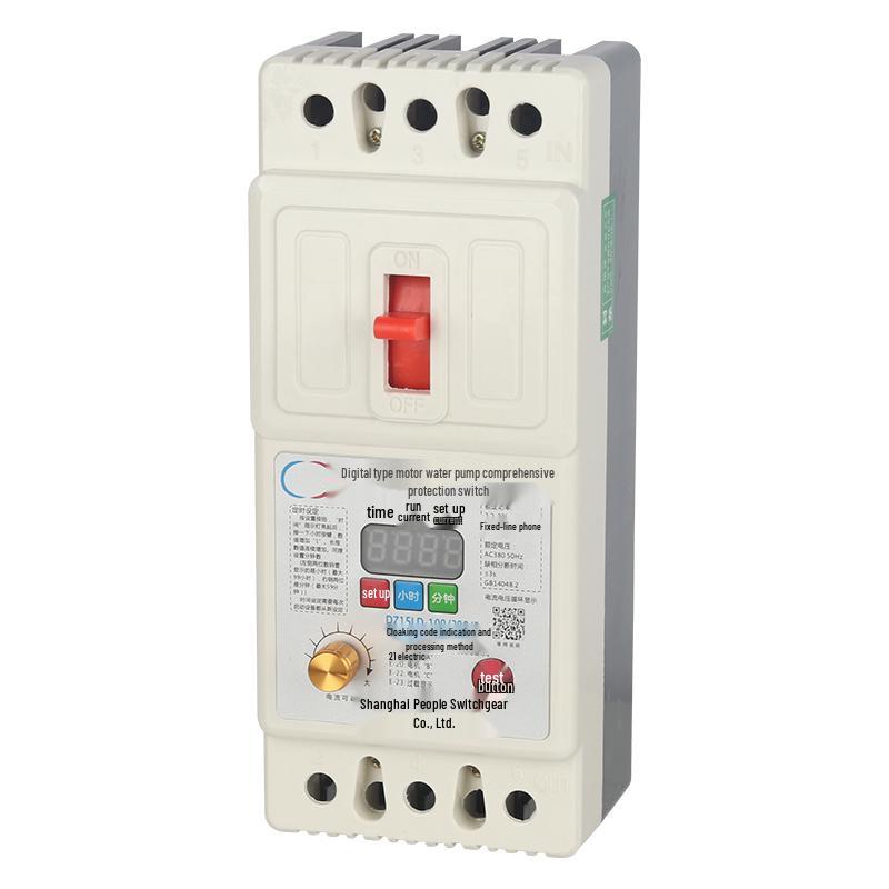 380V 40A Three-Phase Motor Phase Loss Protector with Digital Display for Water Pump/Fan.