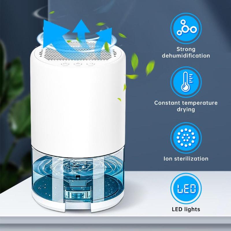 3 IN 1 45W Recyclable Air Dryer Air Cleaner for Home Wardrobe 1000ml Water Tank Home Electric Air Dehumidifier