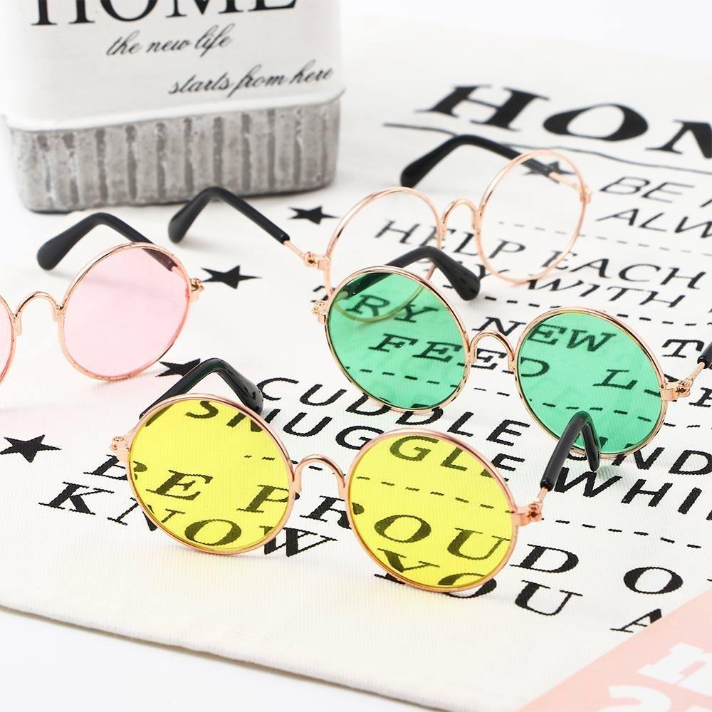 Vintage Lovely For Little Dog Cat Trend Photos Props Cat Glasses Reflection Glasses Eye-wear Pet Sunglasses