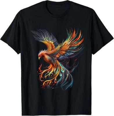 Fiery Phoenix Rising Graphic Tees, Gift Tee, Men Women , Halloween  S-5XL Unisex T-Shirt
