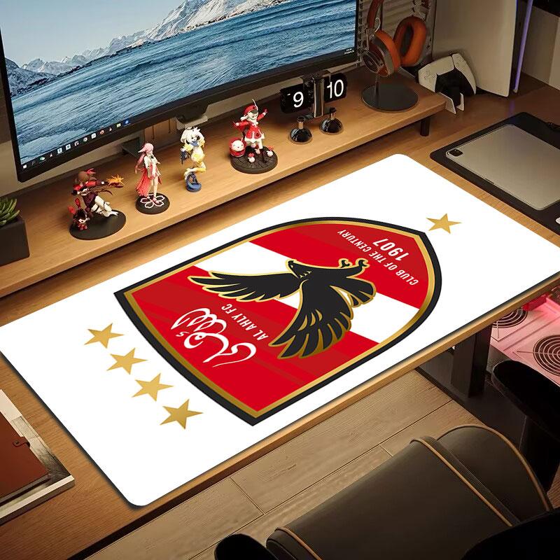 Al Ahly SC Mouse Pad, Large Gaming Desk Mat, Non-slip XXL Mousepad for Laptop & Tablet, Mini PC Playmat with Stitched Edges