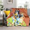 3D Print B-Blueys Family Cartoon Dog Blanket,Soft Throw Blanket for Home Bedroom Bed Sofa Travel Cover Kid Gift