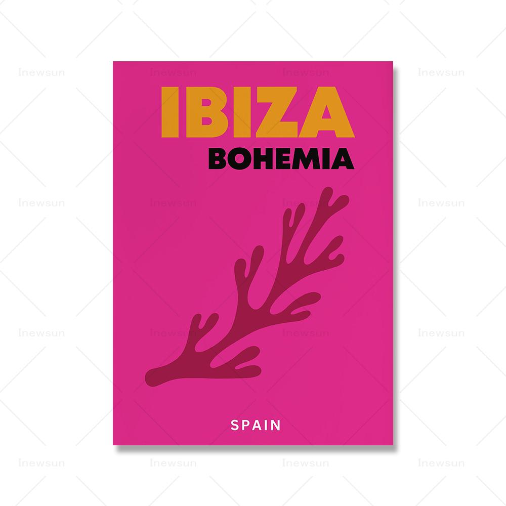 

Печать на холсте для путешествий Майами Ибица Капри Бонди Миконос Настенная живопись Красочный постер Современные настенные картины для декора гостиной 21x30cm No Framed