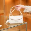 Genuine Leather Women'S Bags Are Simple And Fashionable, Lychee Pattern Single Shoulder Messenger Bag, First Layer Cowhide Small Square Bag Tide