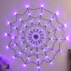 Spider Web Led String Lights For Halloween Decor With 1.2m 70led